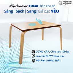 Thumbnail Bàn Cho Bé, Bàn Học Trẻ Em, Bàn cho trường mẫu giáo Montessori - Plyconcept TOMA Kid Table 1