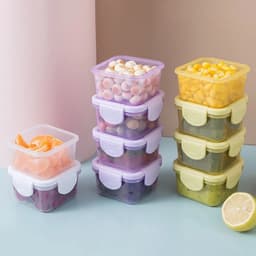 Thumbnail Set 4 Hộp trữ đông,khay trữ đông bằng nhựa Có nắp khoá 4 chiều,Bảo quản đồ ăn dặm cho bé chống rò rỉ 3