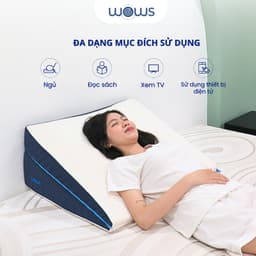 Thumbnail WOWS - Gối Memory Foam Cao Cấp Tri-me - Chống Trào Ngược Dạ Dày Cho Người Lớn - Thiết Kế Linh Hoạt 4
