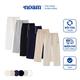 Thumbnail Quần ống suông Unisex NOAM Teeny Homie Form rộng - Màu đen/ trắng/ be/ xám/ xanh than/ be đậm 1
