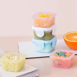 Thumbnail Set 4 Hộp Trữ Đông KidAndMom ,Khay Trữ Đông Có Nắp khoá 4 chiều Đựng Đồ Ăn Dặm Cho Bé Chống Rò Rỉ 1