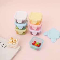 Thumbnail Set 4 Hộp Trữ Đông KidAndMom ,Khay Trữ Đông Có Nắp khoá 4 chiều Đựng Đồ Ăn Dặm Cho Bé Chống Rò Rỉ 4