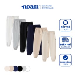 Thumbnail Quần nỉ bo gấu Unisex NOAM Teeny Homie Form rộng - Màu đen/ trắng/ be/ xám/ xanh than/ be đậm 1