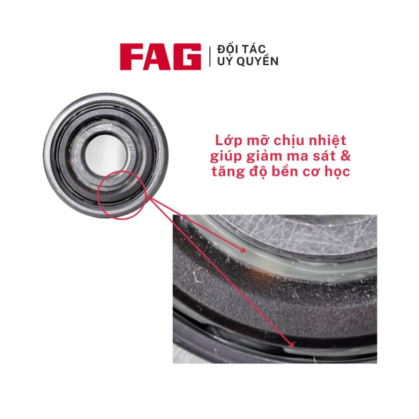 Ảnh Vòng bi bánh xe FAG - 6301 lắp theo xe Honda Wave, Future, Air Blade, Lead, SH 4