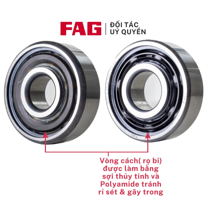 Ảnh Vòng bi bánh xe FAG - 6301 lắp theo xe Honda Wave, Future, Air Blade, Lead, SH 2
