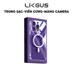 Thumbnail Ốp Lưng Likgus Trong Suốt Sạc Từ Tính Màng Bảo Vệ Camera Full PC Cứng Không Ố Vàng Cho IP 16-15-14-13-12-Pro-Plus-Promax 1