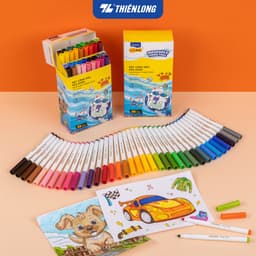 Thumbnail Bút lông màu Fiber Pen Thiên Long 20/36 màu - Bút lông màu Thiên Long Colokit nét mảnh nét to 1