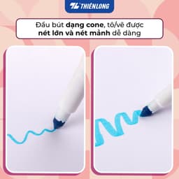 Thumbnail Bút lông màu Fiber Pen Thiên Long 20/36 màu - Bút lông màu Thiên Long Colokit nét mảnh nét to 4