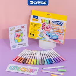 Thumbnail Bút lông màu Fiber Pen 20 màu Pastel Thiên Long Colokit SWM-C008 - Bút lông màu, bút dạ, bút highlight rửa được an toàn 1