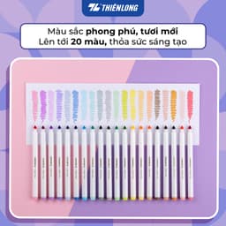 Thumbnail Bút lông màu Fiber Pen 20 màu Pastel Thiên Long Colokit SWM-C008 - Bút lông màu, bút dạ, bút highlight rửa được an toàn 3
