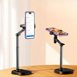Thumbnail Giá Đỡ Điện Thoại T10 Để Bàn, Chân Đỡ Livestream Bằng Kim Loại Quay 360 Độ Tùy Chỉnh Chiều Cao Góc Quay - HOLOCOM 1
