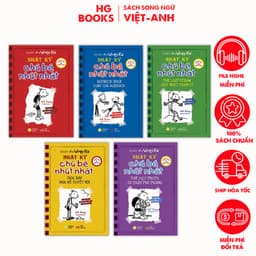 Thumbnail Combo tập 1-5 Nhật Ký Chú Bé Nhút Nhát song ngữ - Diary Of a Wimpy Kid, tặng kèm file nghe HG Books 1