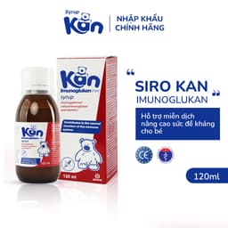 Thumbnail Siro Kan ImunoGlukan hỗ trợ miễn dịch nâng cao sức đề kháng cho bé - Nhập khẩu 1