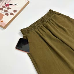 Thumbnail Quần Trung Niên MAI THY Q019, Mẫu Form Suông Ống Rộng Bigsize Chất Đũi Sang Trọng | Đồ Trung Niên U40 3