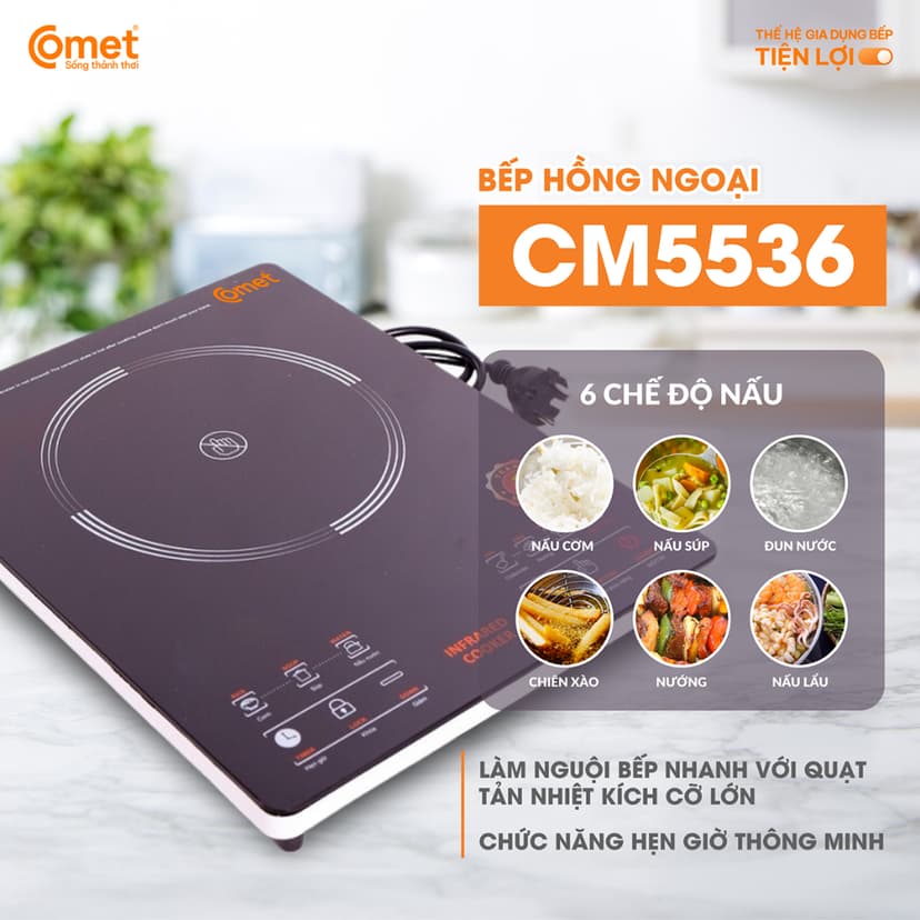 Ảnh Bếp hồng ngoại cảm ứng 2000W COMET - CM5536 1