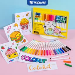 Thumbnail Bút lông màu Fiber Pen Thiên Long Colokit - Combo bút lông màu Fiber Pen 40/56/76 cây màu rửa được 3