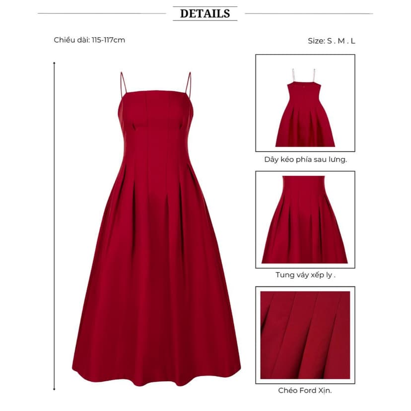 Ảnh BBSTORE’S Đầm Dài Dự Tiệc 2 Dây Xòe Phồng Cùng Tùng Váy Xếp Ly Sang Trọng - TK133 3