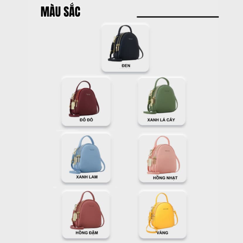 Ảnh Balo Nữ Mini Thời Trang FORVER YOUNG Ba Lô Da Mềm Nhiều Ngăn Da Cao Cấp Cực Đẹp PL04 - Tukado 3