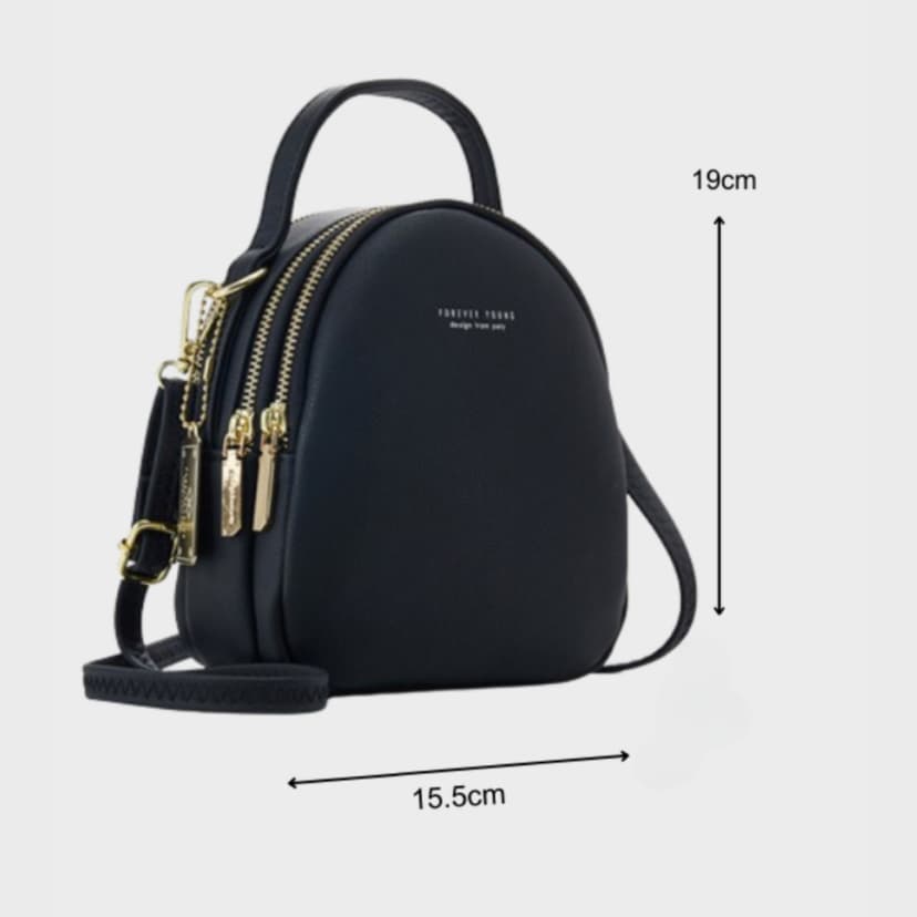 Ảnh Balo Nữ Mini Thời Trang FORVER YOUNG Ba Lô Da Mềm Nhiều Ngăn Da Cao Cấp Cực Đẹp PL04 - Tukado 4
