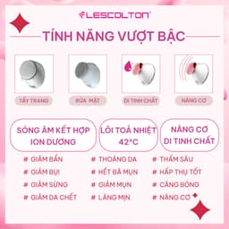 Thumbnail Máy đẩy tinh chất nâng cơ, máy rửa mặt - massage mặt 4in1 Lescolton vô cùng tiện lợi thế hệ 2025 - BẢO HÀNH 1 NĂM 2
