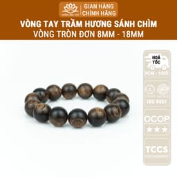 Thumbnail Vòng tay trầm hương hạt tròn Sánh Chìm cho nam nữ mang bình an may mắn tài lộc - Xưởng Mộc Việt 1