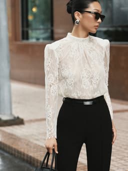 Thumbnail Áo sơ mi ren Valentina Lace Blouse HUONG BOUTIQUE HBSM1166 2