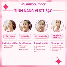 Thumbnail Chuột Rửa Mặt Lescolton 4 Trong 1 Làm Sạch Sâu Hiệu Quả, Kiêm Massage Nâng Cơ, Tẩy Trang, Trẻ Hóa Da - dùng mọi loại da 3
