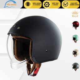 Thumbnail MŨ BẢO HIỂM ROYAL M139 Kính Âm Cao Cấp - Lót Tháo Rời Tiện Dụng - Hàng Chính Hãng - Bảo Hành 12 Tháng 1