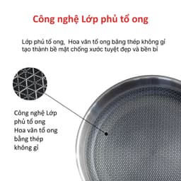 Thumbnail Chảo Chống Dính Inox 3 lớp liền khối Tổ Ong 28cm HAPPYCOOK, BCF-28TP 3