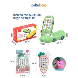 Thumbnail Đồ chơi điện thoại thông minh mô hình cà rốt, ô tô cá sấu cho bé cao cấp Pikaboo đa dạng chức năng 3