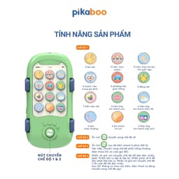 Thumbnail Đồ chơi điện thoại thông minh mô hình cà rốt, ô tô cá sấu cho bé cao cấp Pikaboo đa dạng chức năng 4
