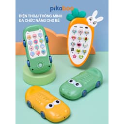 Thumbnail Đồ chơi điện thoại thông minh mô hình cà rốt, ô tô cá sấu cho bé cao cấp Pikaboo đa dạng chức năng 2