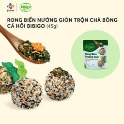 Thumbnail Rong biển nướng giòn rắc trộn cơm Hàn Quốc Bibigo vị Nước tương/ Chà bông cá hồi/ Trộn khô heo 4