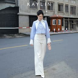Thumbnail Quần JEAN KAYLIN Basic form suông ống loe chất vải denim dầy dặn phong cách - N2153 1