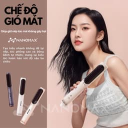 Thumbnail Lược Điện Ion Âm NANOMAX XN Z12 Chăm Sóc Tóc Suôn Mượt Tạo Kiểu 4 Chế Độ Nhiệt, Gió Mát, 54 Răng Lược 2