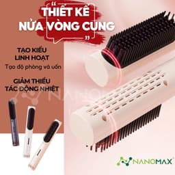 Thumbnail Lược Điện Ion Âm NANOMAX XN Z12 Chăm Sóc Tóc Suôn Mượt Tạo Kiểu 4 Chế Độ Nhiệt, Gió Mát, 54 Răng Lược 4