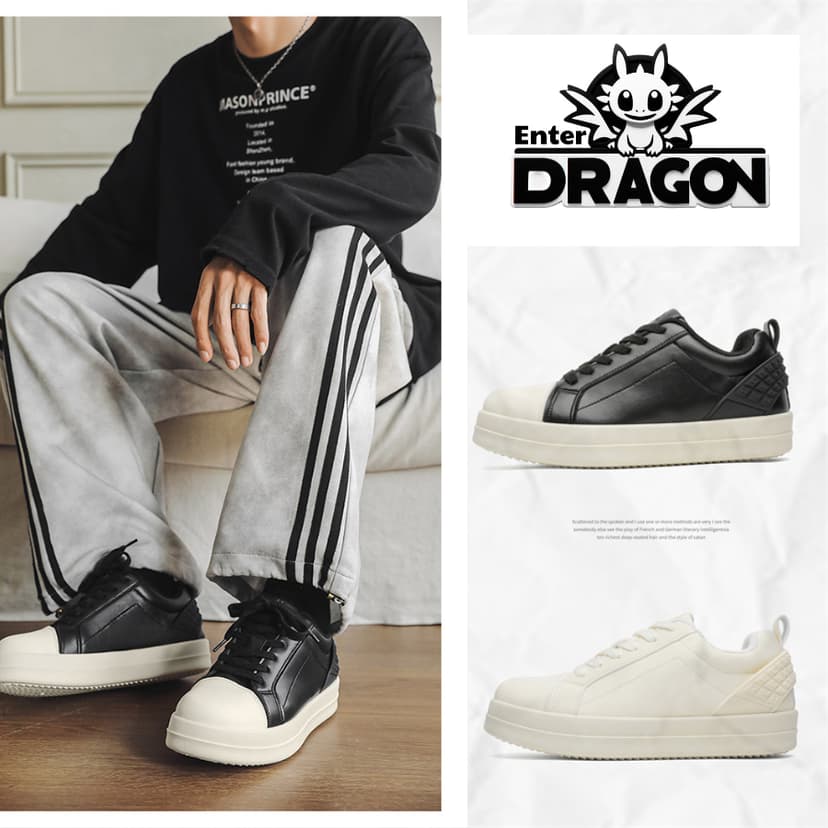 Ảnh Giày sneaker thể thao nam nữ chính hãng EnterDragon Party S+ (Quai sau giày cách điệu VẢY RỒNG) 2