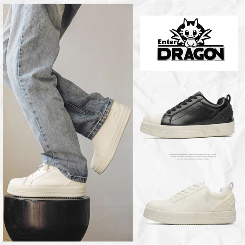 Ảnh Giày sneaker thể thao nam nữ chính hãng EnterDragon Party S+ (Quai sau giày cách điệu VẢY RỒNG) 1