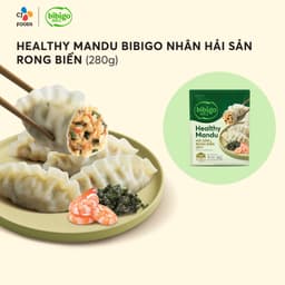 Thumbnail Bánh xếp Healthy Mandu Hàn Quốc Bibigo – nhân Hải Sản & Rong Biển 280g -Date 08/2025 2