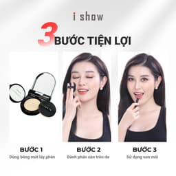 Thumbnail Combo Cushion I SHOW (kèm lõi thay thế) Son Lì & Son Dưỡng Trang Điểm Tiện Lợi Kiềm Dầu Mỏng Nhẹ 24h 3