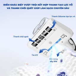 Thumbnail Máy hút bụi giường nệm Aqua CMP105R 14,000Pa hút được tóc, hạt, bụi mịn, có tia UV, sấy nóng 56 độ 2