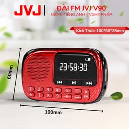 Thumbnail Loa Đài JVJ V90 Đài FM, Hỗ Trợ Thẻ Nhớ, Bluetooth, USB, Học Tiếng Anh, Nghe Pháp - Bảo Hành 12 Tháng 3