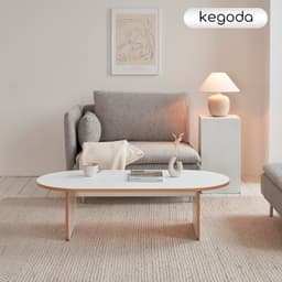 Thumbnail Bàn Ngồi Bệt Làm Việc Đọc Sách, Bàn Sofa Phòng Khách Hình Bầu Dục Dài 70cm Đến 120cm KEGODA KGD87 3
