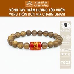 Thumbnail Vòng Tay Trầm Hương Theo Mệnh Tròn Đơn Mix Lu Thống Omani XƯỞNG MỘC VIỆT Mang Lại May Mắn Bình An 1