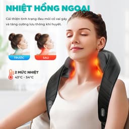 Thumbnail Máy Massage Cổ Vai Gáy KINGTECH S6, Masage Shiatsu 3d, Nhiệt Hồng Ngoại, Tích Điện, Matxa Nhiều Vị Trí - Chính Hãng 3