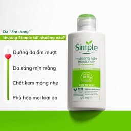Thumbnail Kem Dưỡng Ẩm Simple Phục Hồi, Dưỡng Ẩm Cho Da Nhạy Cảm - Simple Hydrating Light Moisturiser 125ml 2