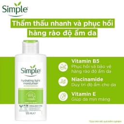 Thumbnail Kem Dưỡng Ẩm Simple Phục Hồi, Dưỡng Ẩm Cho Da Nhạy Cảm - Simple Hydrating Light Moisturiser 125ml 1