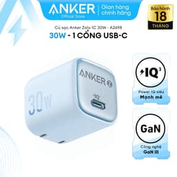 Thumbnail Củ sạc nhanh Anker Zolo GaN 30W 1 cổng USB-C Power IQ 3.0 - A2698 Hỗ trợ sạc nhanh từ iphone 8 trở lên 1
