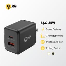 Thumbnail Cốc sạc nhanh 9FIT 35W 1A + 1C công nghệ GaN 1