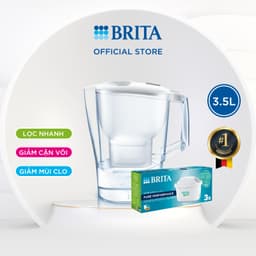 Thumbnail Combo bình lọc nước BRITA Aluna White +  Hộp 3 lõi lọc BRITA Maxtra 2